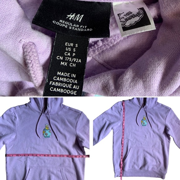 Homer Simpson Embroidered Purple Hoodie - Picture 4 of 4